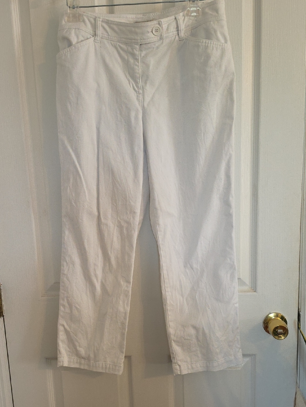 Jones New York White Straight-Leg Pants